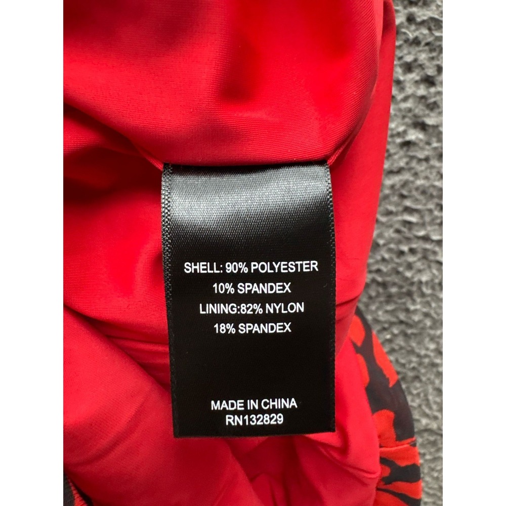 NWT Michael Costello x Revolve Afton Mini Dress Red Black Leopard Womens Size XS - Picture 7 of 11